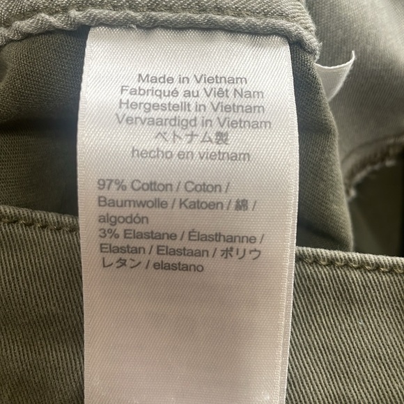 J. CREW Vintage Straight Green Pants Ankle Cropped Business Casual size 27 - Picture 4 of 7